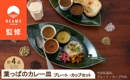 【BEAMS JAPAN監修】 miyama.のカレーのうつわ 葉っぱのカレー皿