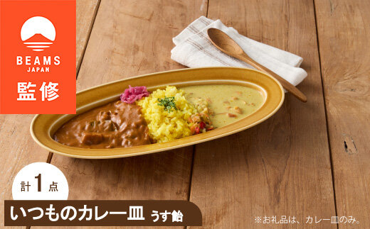 【BEAMS JAPAN監修】 miyama.のカレーのうつわ いつものカレー皿 うす飴